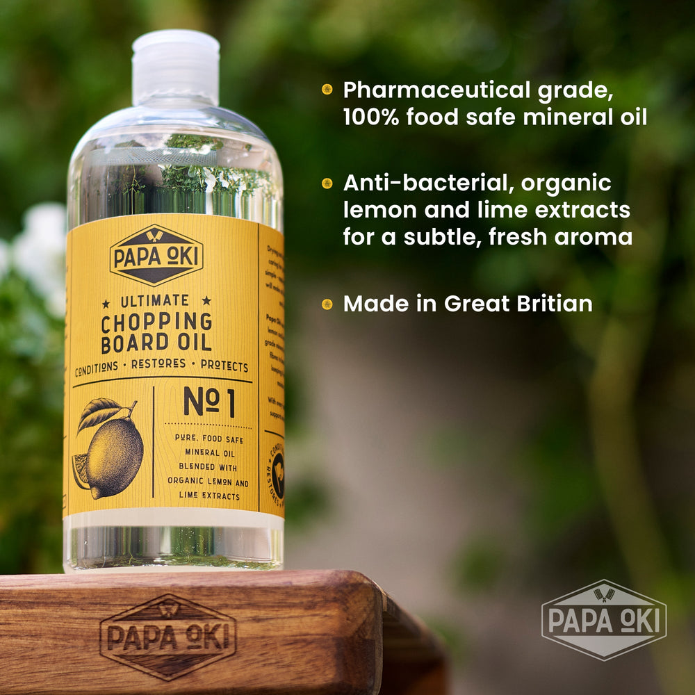 Ultimate chopping board oil. Brings chopping boards back to life - Papa Oki